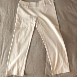 White Cotten spandex blend Capri pant